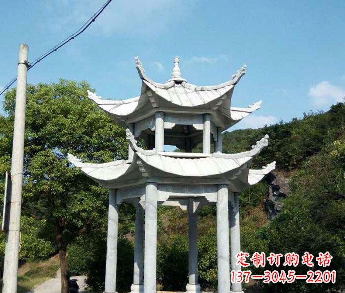 开封园林双层凉亭石雕