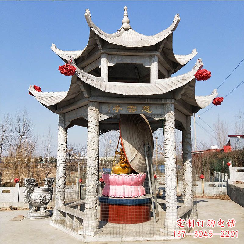 开封园林亭子双层凉亭