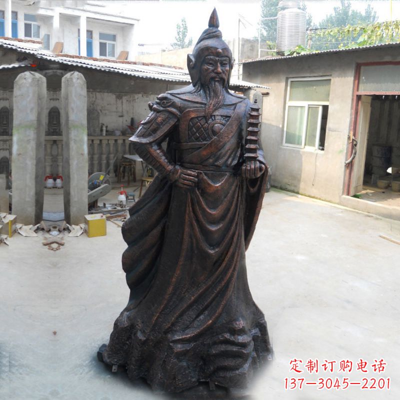 开封战神托塔天王李靖铸铜雕塑