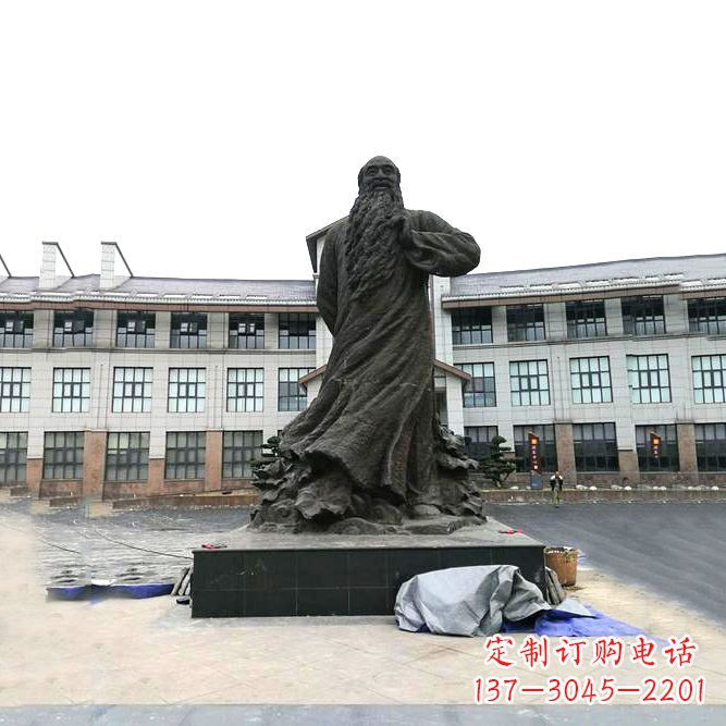 开封张大千铜雕塑像-景区广场名人雕塑