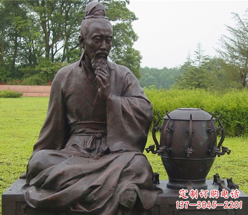 开封张衡科学家铜雕
