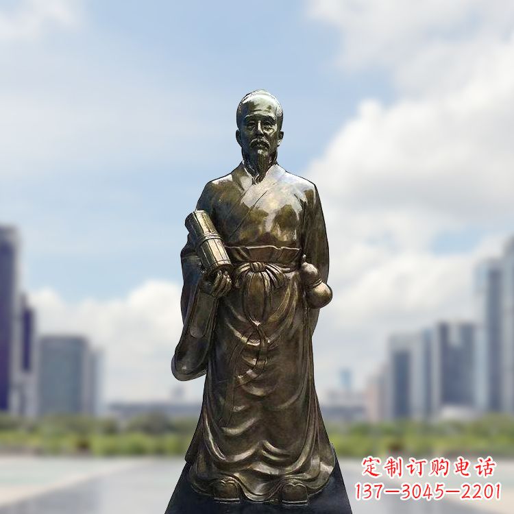 开封张仲景仿铜玻璃钢雕塑