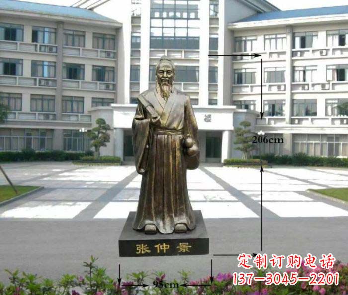 开封张仲景名医铜雕