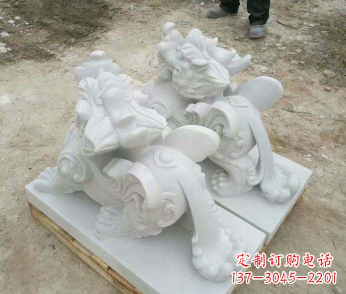 开封招财进宝立式貔貅门口石雕