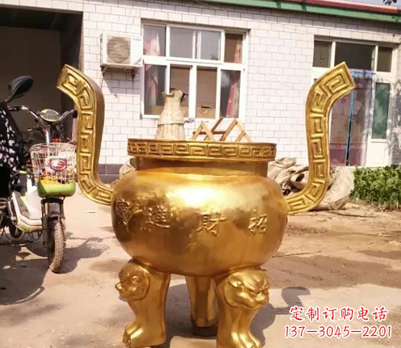 开封招财进宝香炉铜雕