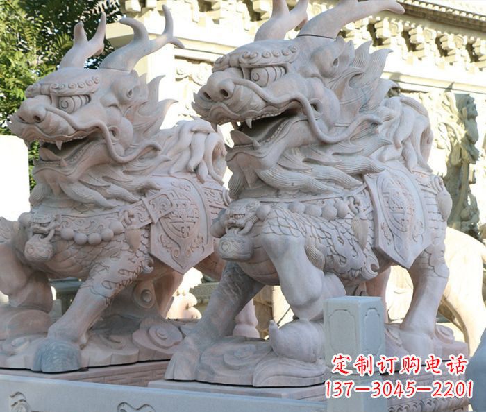 开封招财瑞兽麒麟石雕 (2)