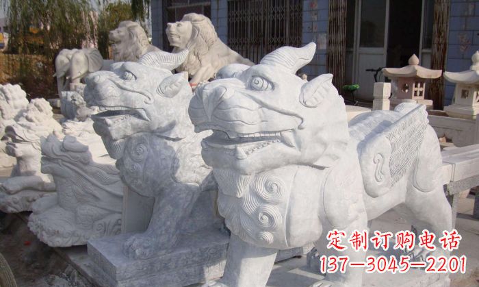开封招财神兽大理石貔貅石雕