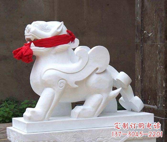 开封招财神兽汉白玉貔貅石雕