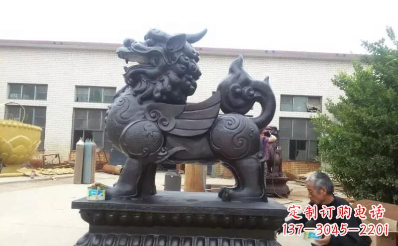 开封招财神兽貔貅铜雕 