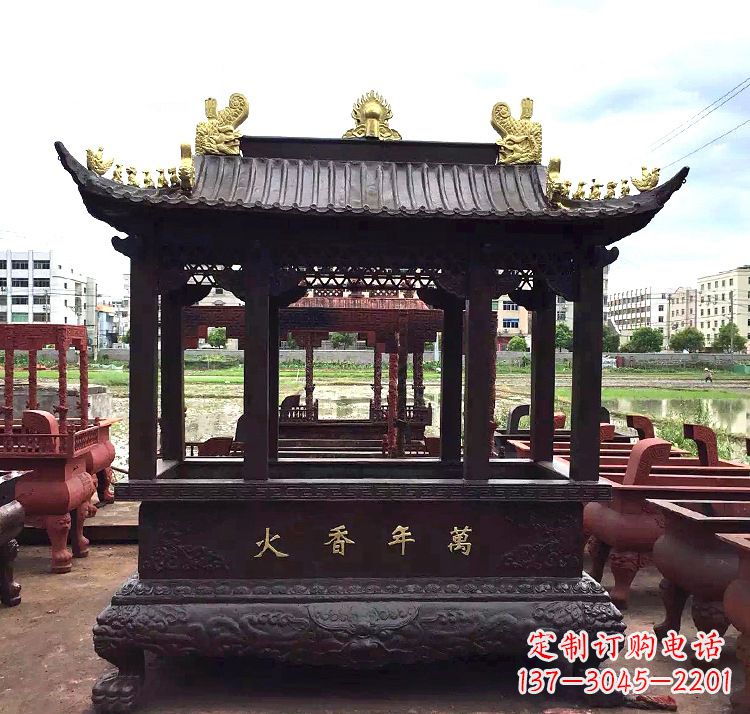 开封招财香炉铜雕