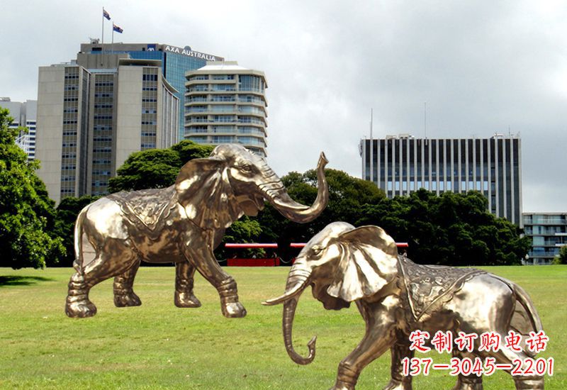 开封招财镇宅大象铜雕