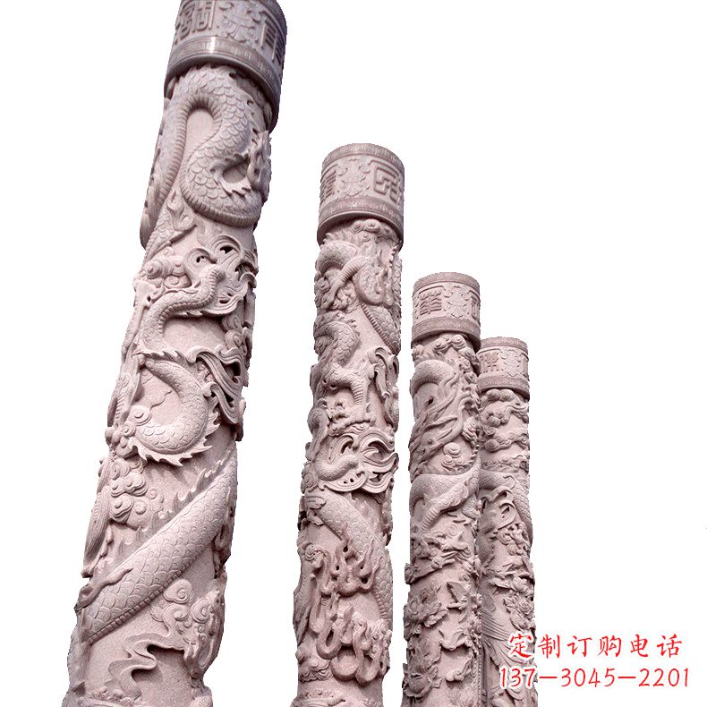开封中国传统龙柱石雕