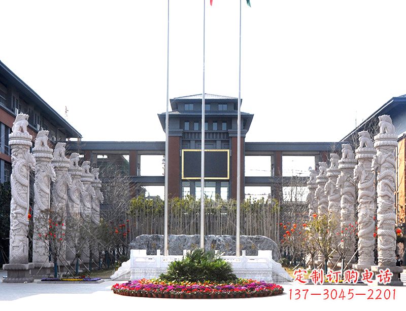 开封中国华表雕塑-校园园林广场景观装饰雕塑