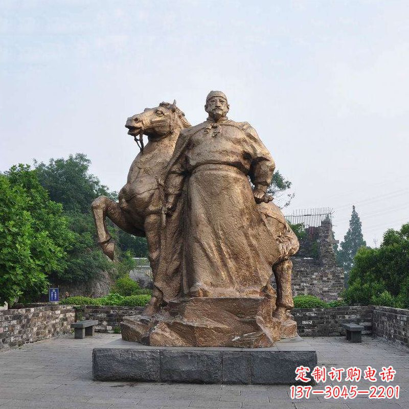 开封中国历史名人明太祖朱元璋铜雕像