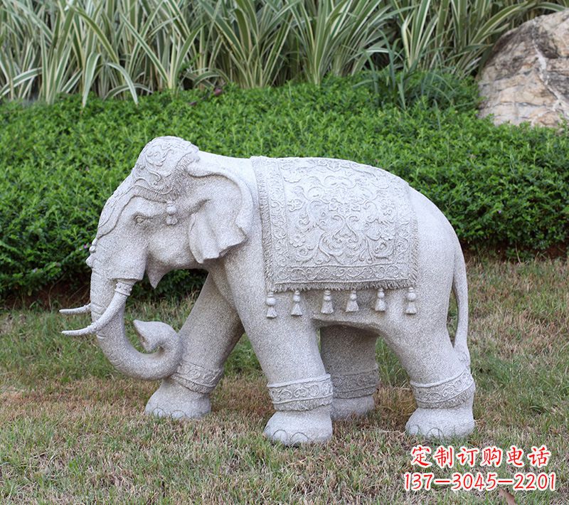 开封中式石雕大象
