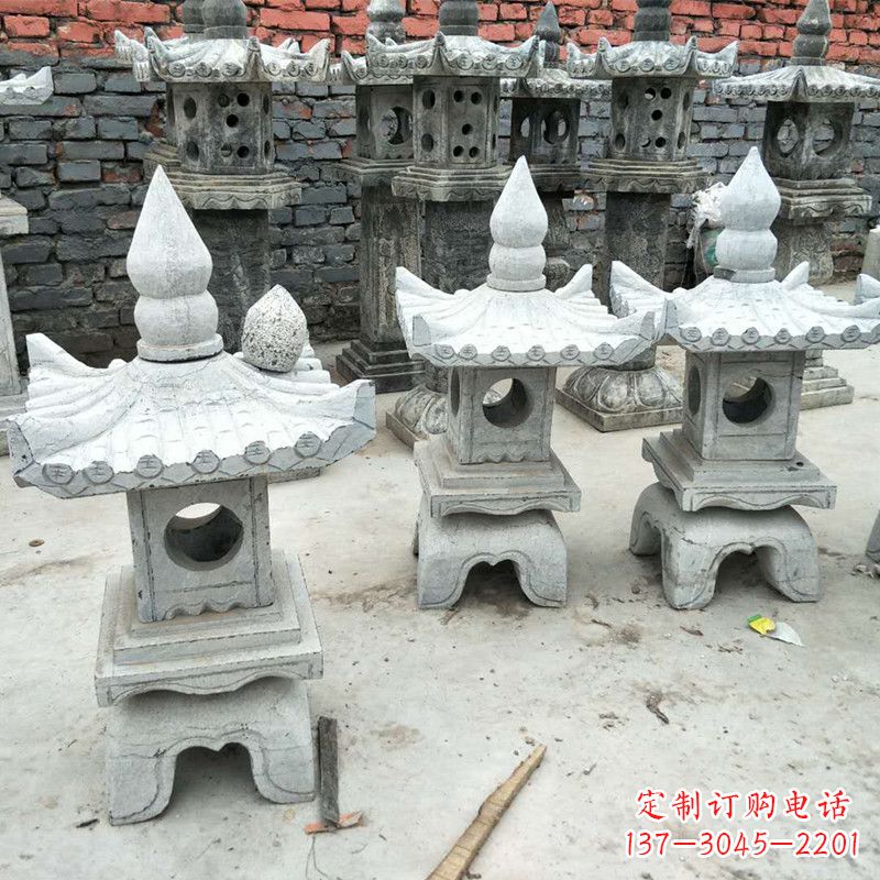 开封中式庭院石雕灯笼