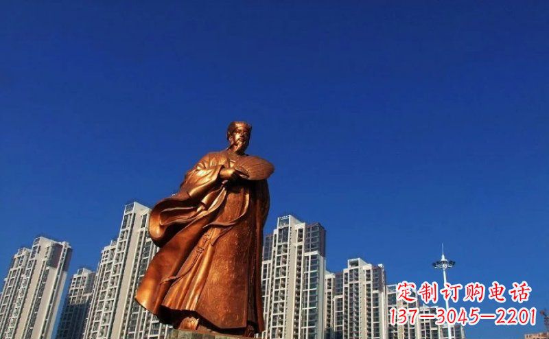 开封诸葛亮古代名人铜雕 (2)