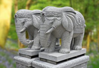 开封招财纳福石雕大象