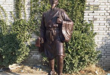 开封中国古代十大名医之李时珍铜雕塑像