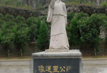 开封中国历史名人南北朝时期著名诗人谢公灵运大理石石雕像