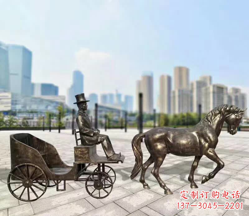 开封铸铜广场马车雕塑