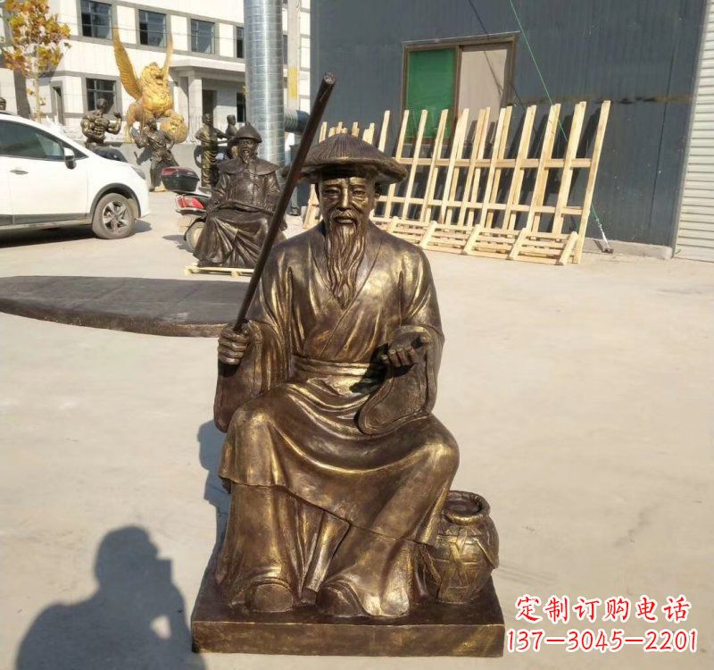 开封铸铜姜太公钓鱼