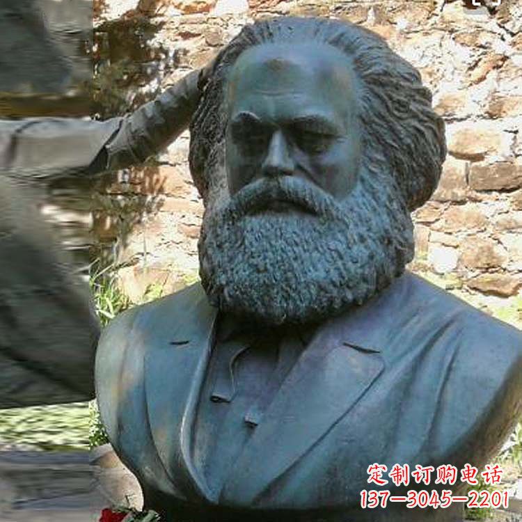 开封铸铜名人无产阶级导师马克思头像雕塑