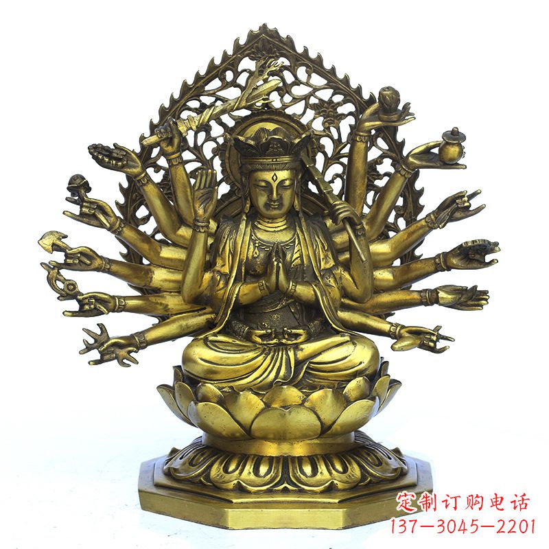 开封铸铜千手观音雕塑