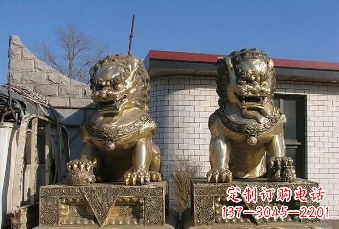 开封铸铜狮子雕塑