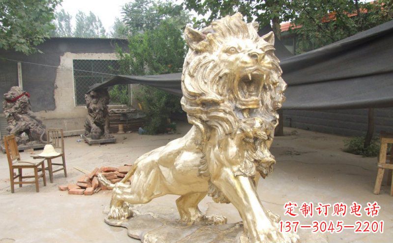 开封铸铜狮子铜雕 (3)