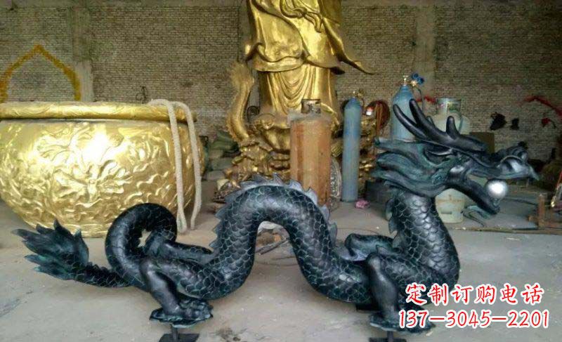 开封铸铜双龙戏珠广场铜雕