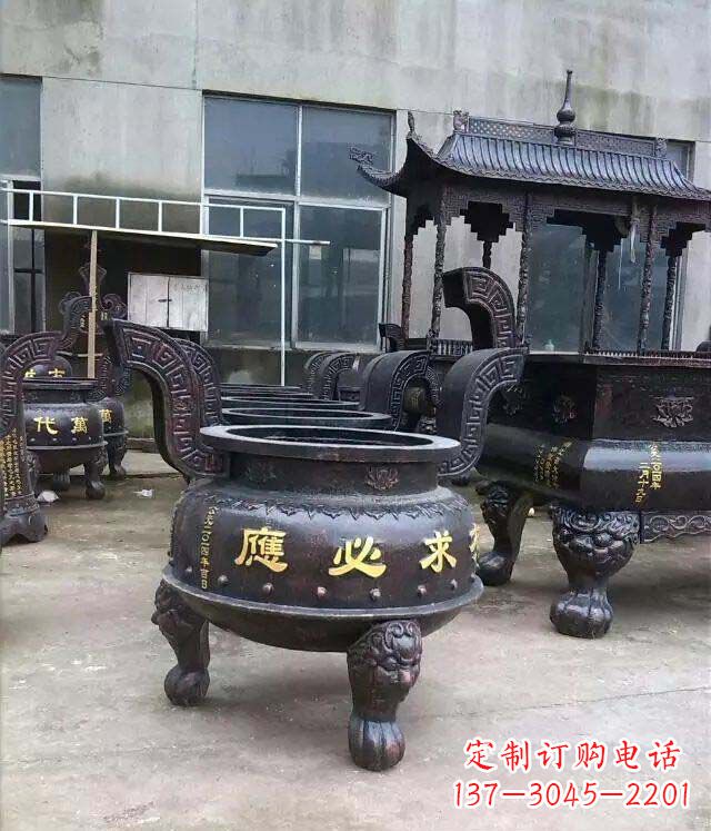 开封铸铜寺庙香炉铜雕