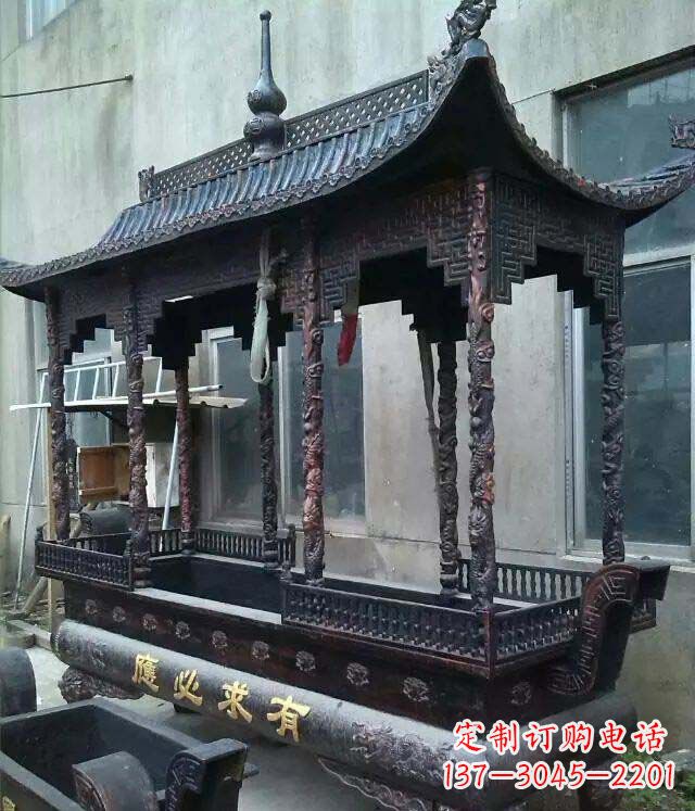 开封铸铜寺庙香炉铜雕 (2)