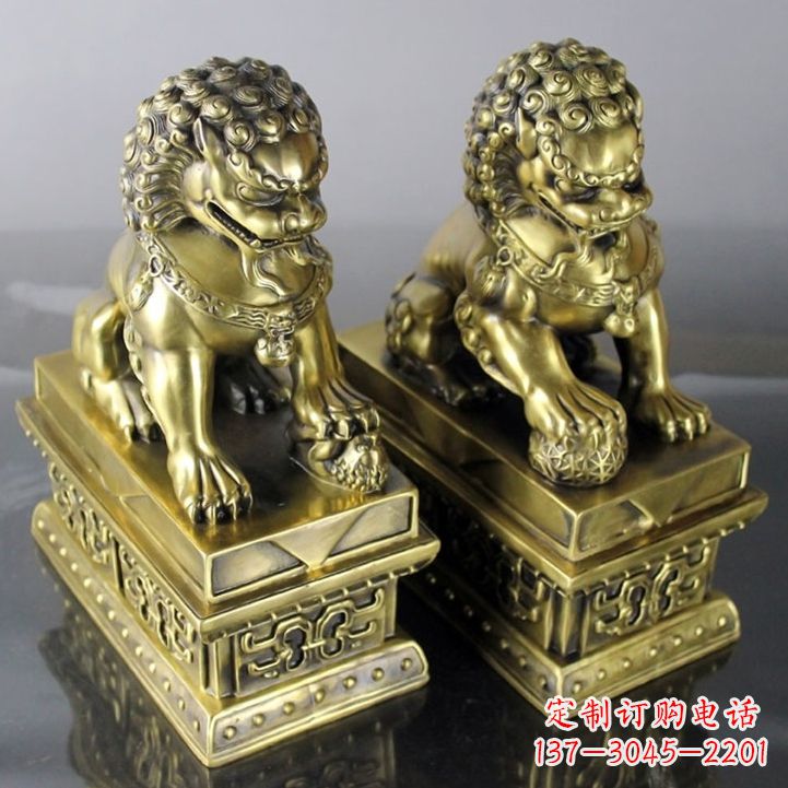 开封铸铜天安门狮子雕塑