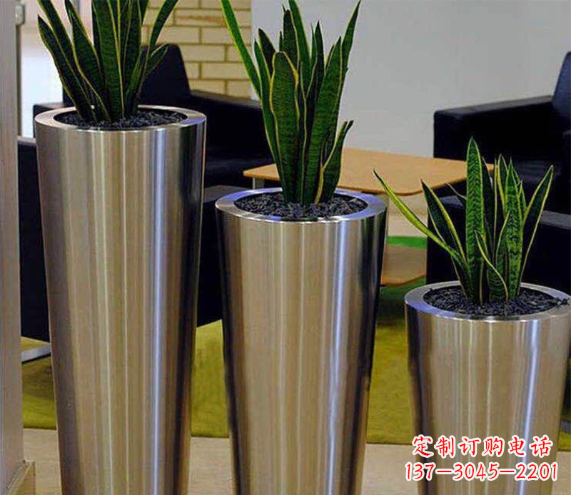 开封不锈钢花盆广场雕塑