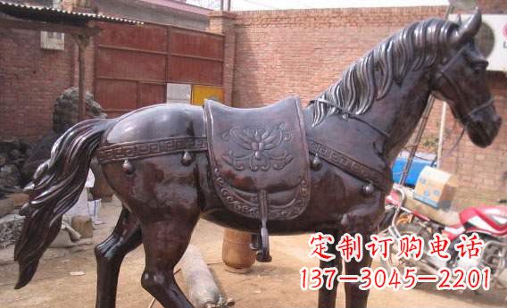 开封紫铜马公园铜雕