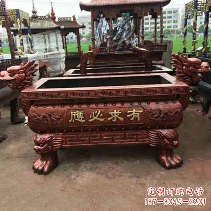 开封紫铜香炉雕塑