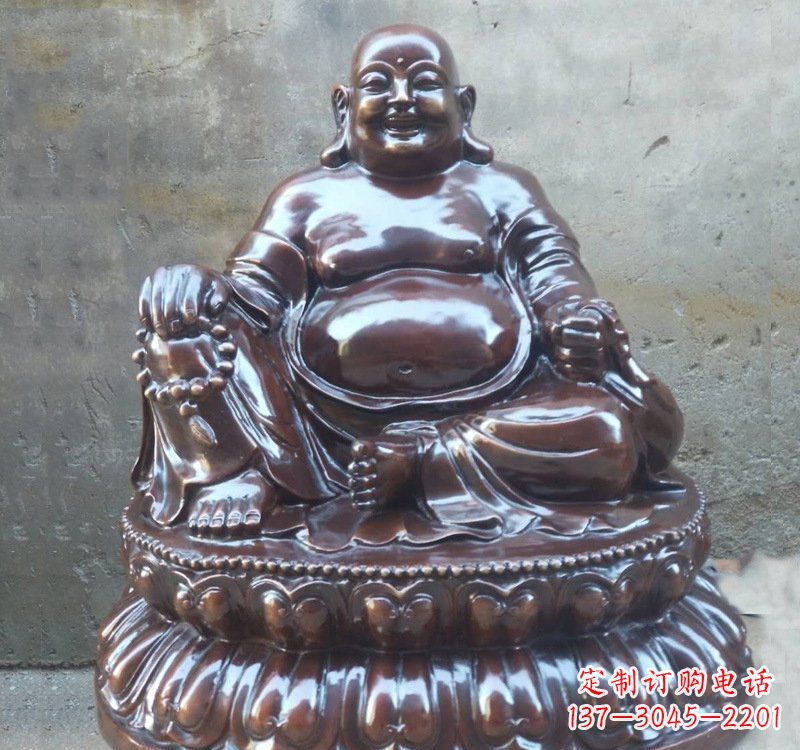 开封宗教庙宇弥勒佛铜雕