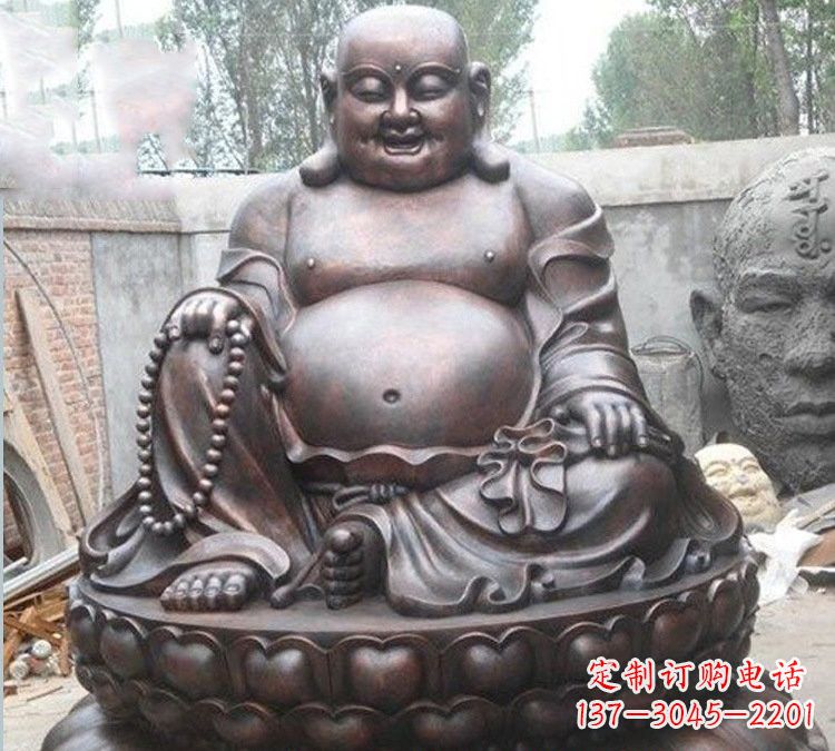 开封宗教庙宇弥勒佛铜雕222