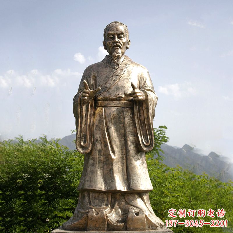 开封祖冲之纯铜雕像