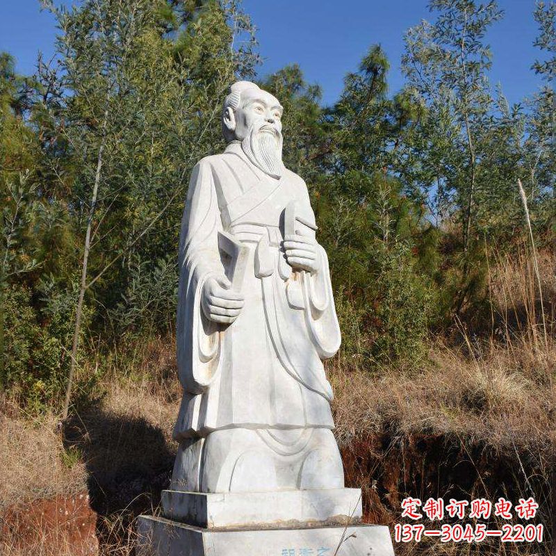 开封祖冲之汉白玉石雕像-公园景区中国古代名人雕塑
