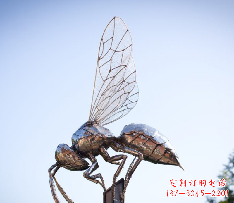 开封蜜蜂雕塑不锈钢