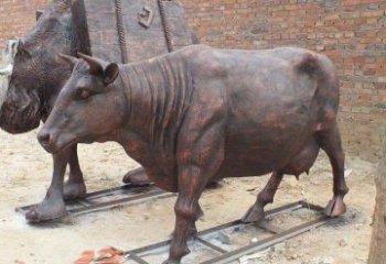 开封铸铜奶牛公园动物铜雕