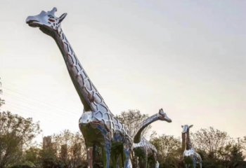 开封不锈钢长颈鹿雕塑