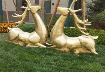开封抽象铜鹿雕塑